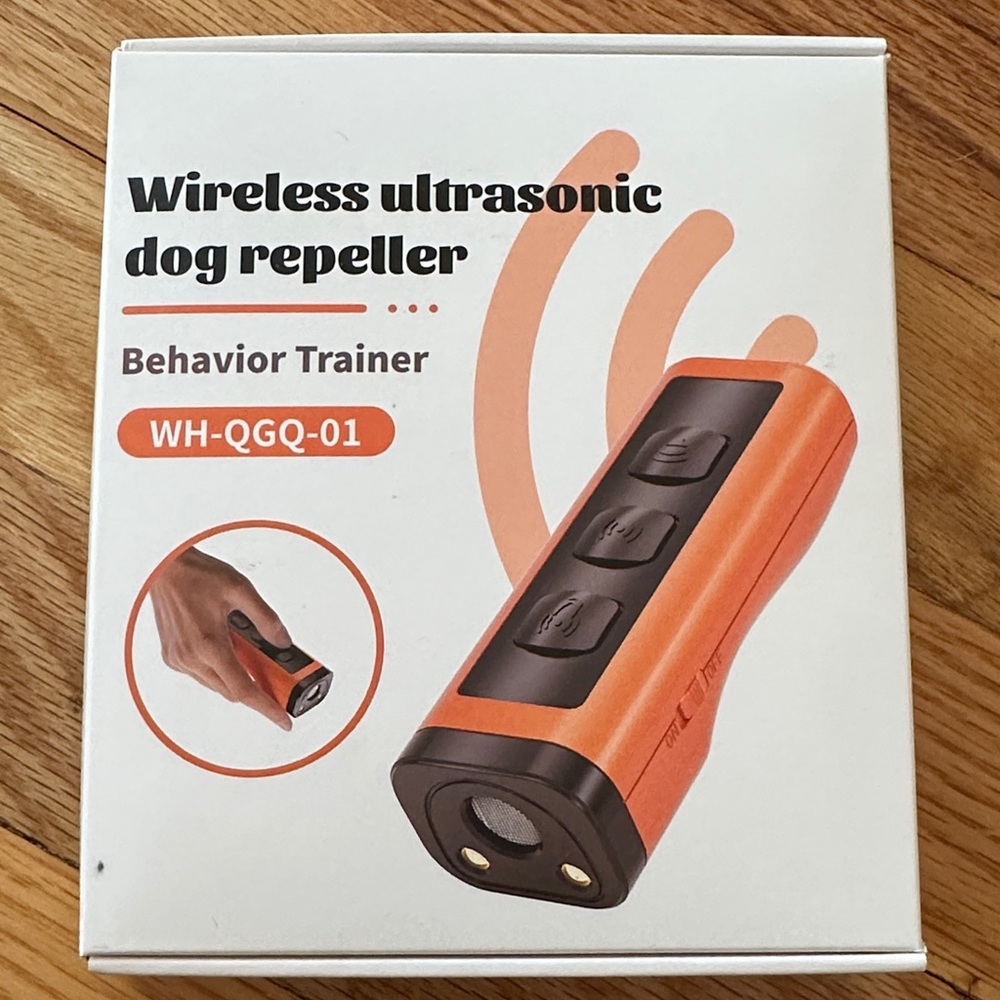 Wireless Ultrasonic Dog Repeller - Orange (two in the box)